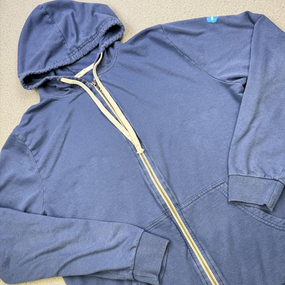 Marine Layer Hoodie Sweatshirt Mens Medium Blue Zip Salesforce Logo USA